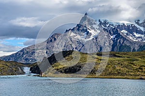 Lago Pehoe and Torres del Paine national park in Chile, Patagonia photo