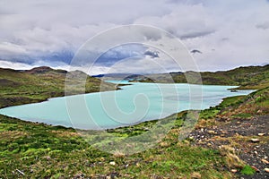 Lago Pehoe in Torres del Paine National Park, Patagonia, Chile