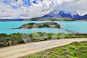 Lago Pehoe in Torres del Paine National Park, Patagonia, Chile