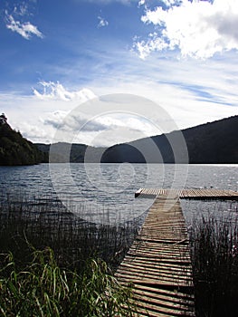 Lago Tinquilco, parque nacional Huerquehue, PucÃÂ³n, Chile. photo