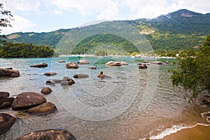 Lagoa azul ilha grande rio de janeiro state brazil photo