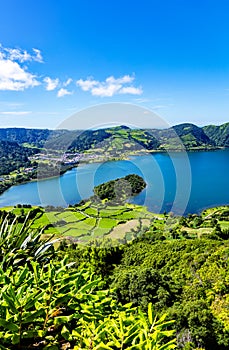 Lagoa Azul, Lagoa das Sete Cidades, SÃ£o Miguel Island, Azores, AÃ§ores, Portugal, Europe