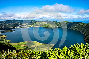 Lagoa Azul, Sete Cidades, SÃ£o Miguel Island, Azores, AÃ§ores, Portugal, Europe