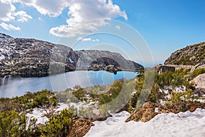 Lagoa Comprida Mountain Lake in Natural Park in Portugal photo