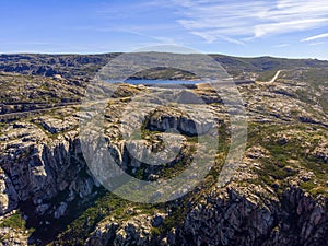 Lagoa Comprida is the largest lake of Serra da Estrela Natural park, Portugal