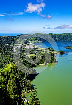 Lagoa das Sete Cidades, SÃÂ£o Miguel Island, Azores, Portugal, Europe photo