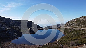 The Lagoa Seca with a view to the Serra Da Estrela Natural Park in Portugal