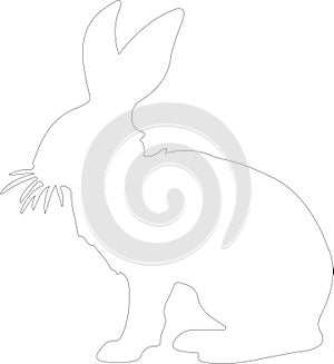 lagomorph Outline Silhouette Generative Ai