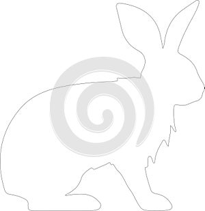lagomorph Outline Silhouette Generative Ai