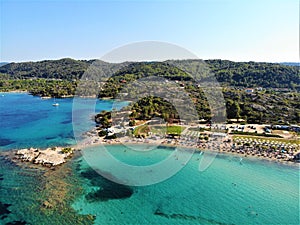 Lagonisi beach in Ormos Panagias, Aegean sea, Greece, Khalkidiki