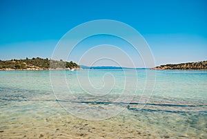 Lagonisi beach on Sithonia peninsula, Halkidiki, Greece