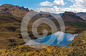 Lagoon and Andes mountains, Cajas national park, Ecuador