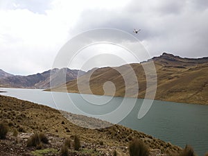 Lagoon in the Andes of Peru photo