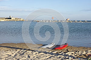 Lagoon in the carcavelos beach