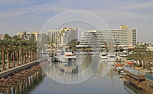 The lagoon in city Eilat