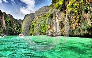 Lagoon in Koh Phi Phi, Thailand. photo