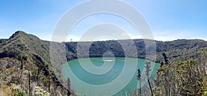 Lagoon or lake of guatavita in Colombia, source of the el dorado legend