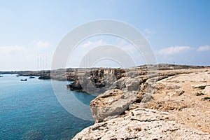 The lagoon at the natural park Cape Greko, Cyprus