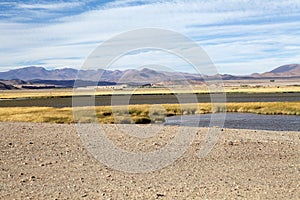 Lagoon near the Pucara de La Alumbrera at the Puna de Atacama, Argentina