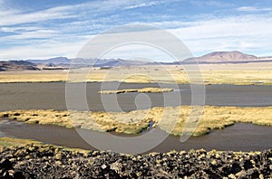 Lagoon near the Pucara de La Alumbrera at the Puna de Atacama, Argentina