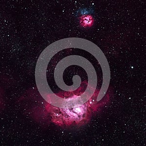 The Lagoon Nebula and Triffid Nebula