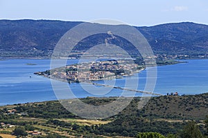 Lagoon of Orbetello in Tuscany, Italy