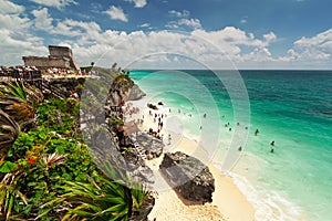 Lagoon of the Tulum beach