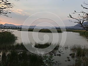 Lagoon of Villa Corona, Jalisco, Mexico.