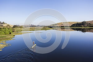 Lagoon Water Paddler Landscape