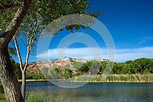 Water from the Verde River fills the lagoon, or marsh, at Dead Horse Ranch State Park near Cottonwood, Arizona