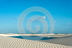 Lagoons in the desert of Lencois Maranhenses National Park