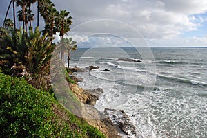 Laguna Beach, California coastline by Heisler Park during the winter months. photo