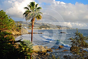 Laguna Beach, California coastline by Heisler Park during the winter months.