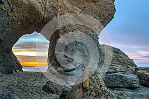 Laguna beach rock arch photo