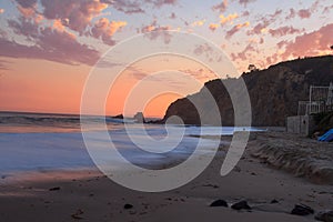 Laguna Beach sunset, Crescent Bay beach