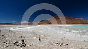 Laguna Blanca and Laguna Verde. Eduardo Avaroa Andean Fauna National Reserve. Bolivia photo