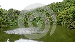 Laguna Botos, a Blue Lake in Poas National Park of Costa Rica