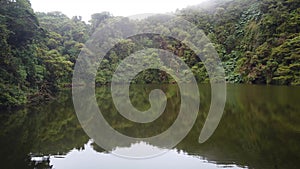 Laguna Botos, a Blue Lake in Poas National Park of Costa Rica