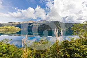 Laguna of Cuicocha and Cotacachi volcan Ecuador