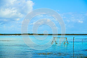 Laguna de Bacalar Lagoon in Mayan Mexico