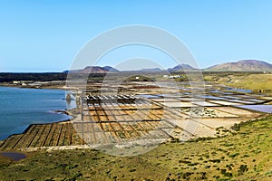 Laguna de Janubio in Lanzarote, Canary Islands, Spain