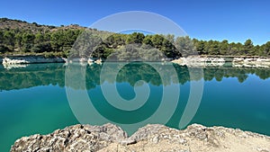 Laguna de la lengua in Ruidera in Castilla la Mancha, Spain photo