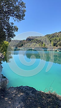 Laguna de la lengua in Ruidera in Castilla la Mancha, Spain photo