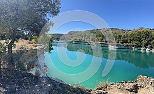 Laguna de la lengua in Ruidera in Castilla la Mancha, Spain photo