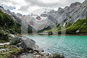 Laguna Esmeralda in Tierra del Fuego near Ushuaia, Patagonia, Argentina