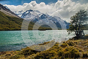 Laguna Madre e Hija lake in National Park Los Glaciares, Patagonia, Argenti photo