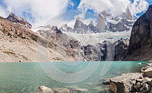 Laguna Sucia lake and Fitz Roy mountain