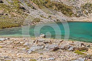 Laguna Turquesa between mountains