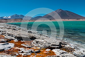 Laguna Verde base camp of Ojos del Salado volcano in Atacama desert, Chile