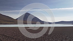 laguna verde and blanca near volcano Licancabur